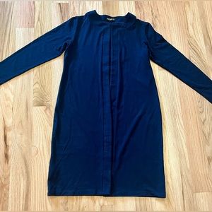 Dark blue long bamboo cardigan by Miik
